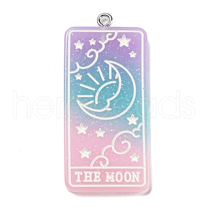 Gradient Color  Resin Tarot Card Pendants MACR-C026-05B-1