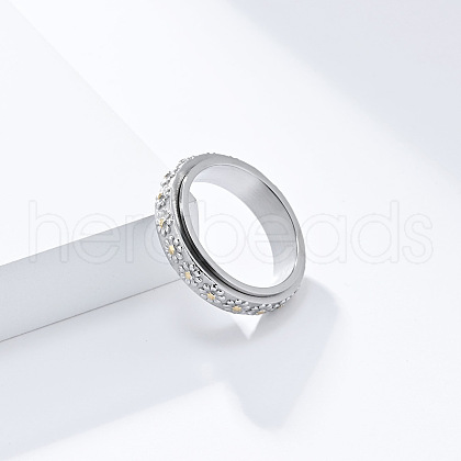 Simple Style 304 Stainless Steel Rotating Finger Rings FS-WGCAB4E-03-1