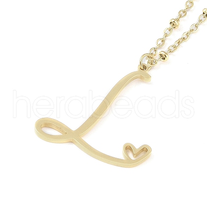 304 Stainless Steel Pendant Necklaces NJEW-H029-02G-L-1
