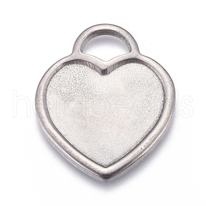 Non-Tarnish 304 Stainless Steel Pendant Cabochon Settings STAS-P245-09P-1