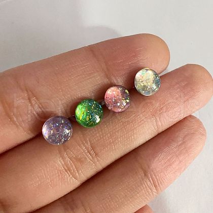 Stainless Steel Enamel Tongue Rings WG76637-10-1