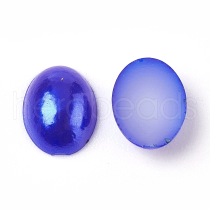 ABS Plastic Imitation Pearl Cabochons SACR-R755-8x6mm-Z37-1