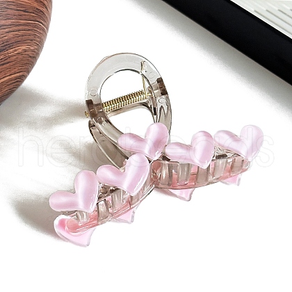 Heart Acrylic Claw Hair Clips PW-WGB33B7-02-1