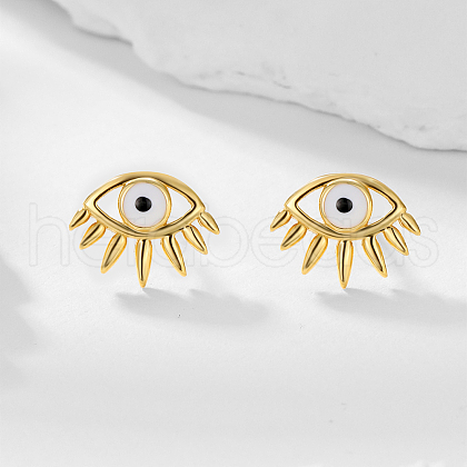 Elegant Minimalist S925 Sterling Silver Eye Stud Earrings MT5259-1-1