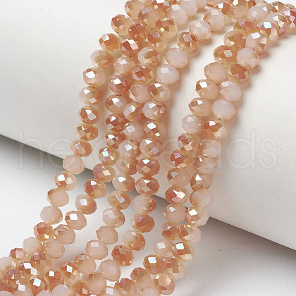 Electroplate Glass Beads Strands EGLA-A034-J6mm-J02-1