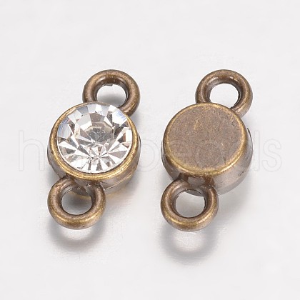 Alloy Grade A Rhinestone Single-Stone Links connectors X-RB-D314-03AB-1