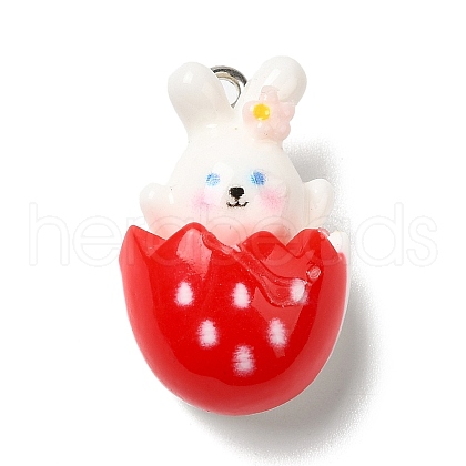 Cute Opaque Resin Pendants RESI-L038-08P-04-1