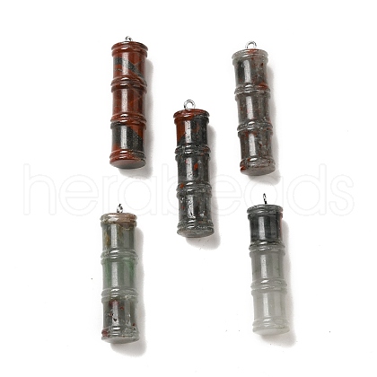 Natural African Bloodstone Pendants G-I340-A02-1