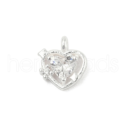 925 Sterling Silver Micro Pave Cubic Zirconia Pendants STER-Q002-02A-1