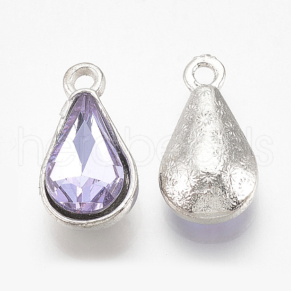 Alloy Glass Pendants PALLOY-T029-8x13mm-17-1