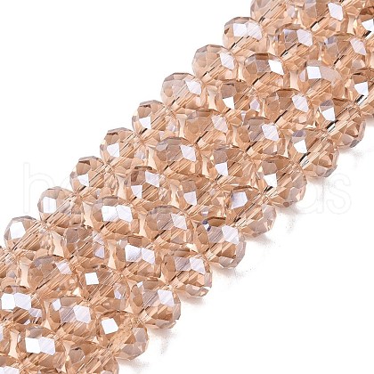 Electroplate Glass Beads Strands X-EGLA-A044-T8mm-A20-1