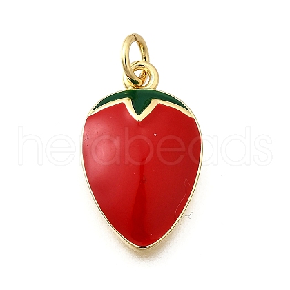 Brass Enamel Pendants KK-F896-01B-G-1