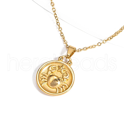 Stainless Steel Constellation Pendant Cable Chain Necklaces for Women Men PW-WG22DB4-07-1