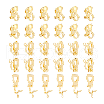 Unicraftale 60Pcs Brass Clip-on Earring Findings KK-UN0001-88-1