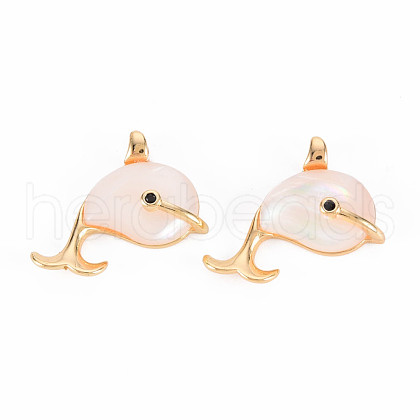 Brass Micro Pave Clear Cubic Zirconia Pendants KK-T062-196G-NF-1