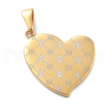 Christmas Ion Plating(IP) 304 Stainless Steel Pendants STAS-Z098-42G-1
