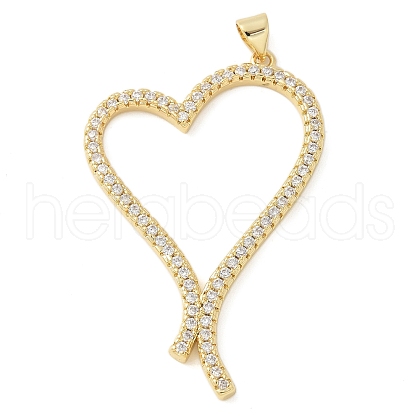 Brass Micro Pave Cubic Zirconia Pendants KK-K298-14G-04-1