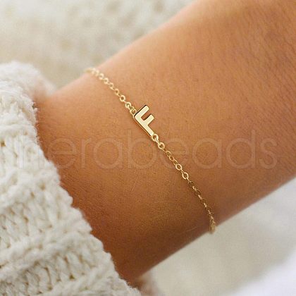 Simple Style Alloy Letter Link Bracelets WG5F19A-05-1