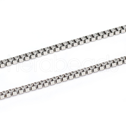 Tarnish Resistant 304 Stainless Steel Box Chains CHS-L001-92-1.4mm-1