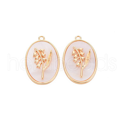 Brass Birth Floral Pendants KK-S364-289-1