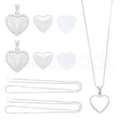 Alloy Rhinestone Pendant Necklaces NJEW-WH0008-01S-1