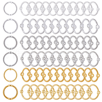 SOFPLATE 240Pcs 6 Styles Alloy Bead Frames FIND-SP0002-53-1