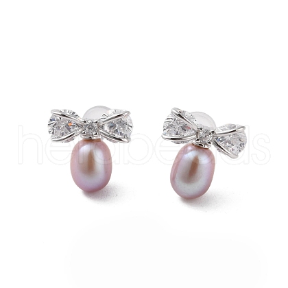 925 Sterling Silver Studs Earring EJEW-H002-09P-1