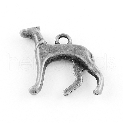 Tibetan Style Alloy Puppy Pendants TIBEP-S293-003AS-LF-1
