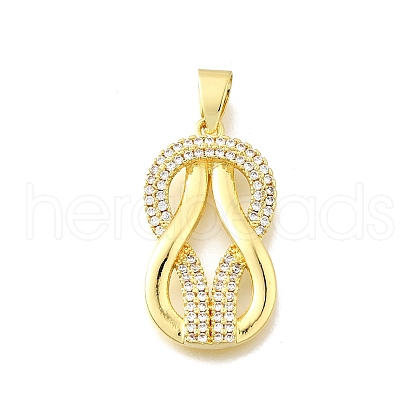 Brass Micro Pave Cubic Zirconia Pendants KK-Z104-10G-1