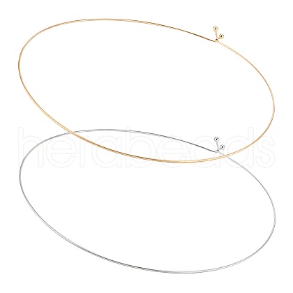 Unicraftale 2Pcs 2 Colors 304 Stainless Steel Choker Necklaces NJEW-UN0001-52-1