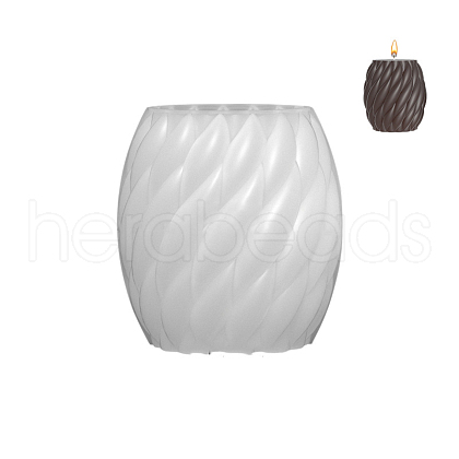 Twisted Barrel DIY Candle Silicone Molds WG66413-03-1