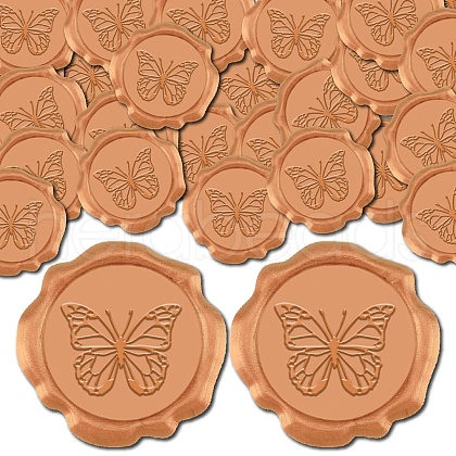 CRASPIRE 100Pcs Adhesive Wax Seal Stickers DIY-CP0011-01A-1