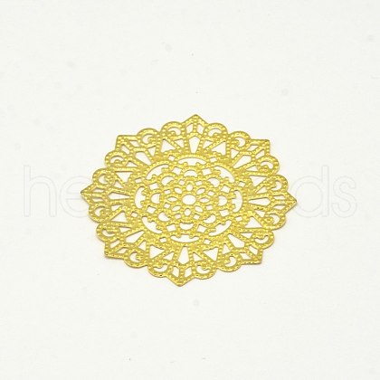 Brass Filigree Joiners KK-E710-64G-1