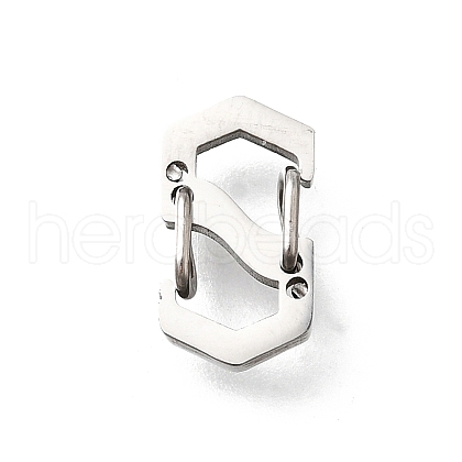 304 Stainless Steel Keychain Clasp Findings STAS-U051-01A-P-1