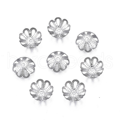 Non-Tarnish 304 Stainless Steel Bead Caps STAS-S057-52-1