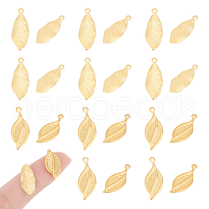 Unicraftale 28Pcs 2 Style Ion Plating(IP) 304 Stainless Steel Pendants STAS-UN0049-74-1