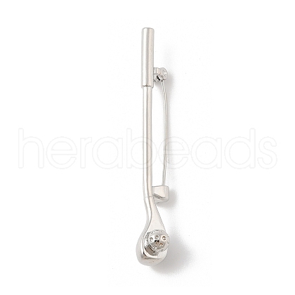 Golf Club Alloy Cubic Zirconia Brooches JEWB-M050-01P-01-1
