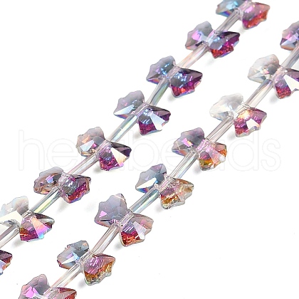 Electroplate Glass Beads Strands EGLA-B007-03A-HP03-1