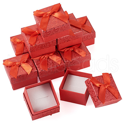 Bowknot Cardboard Paper Ring Gift Storage Boxes CON-TAC0001-16B-1