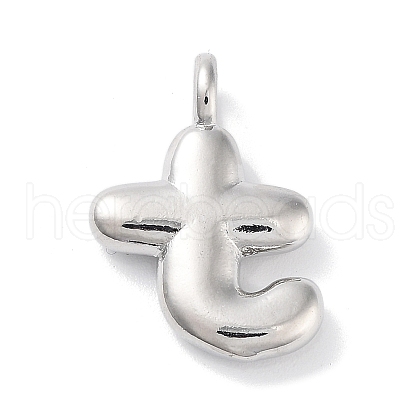 Rack Plating Brass Balloon Letter Pendants KK-C050-01P-T-1