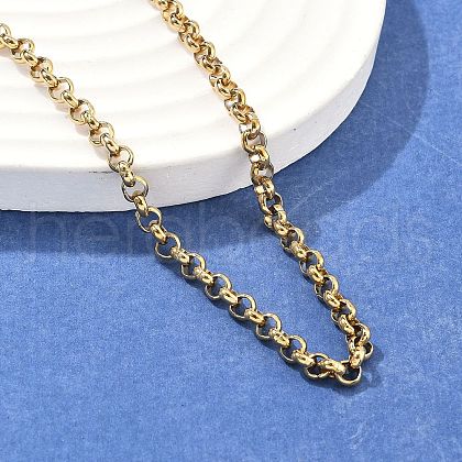 304 Stainless Steel Rolo Chain Necklaces NJEW-F248-21A-G-1