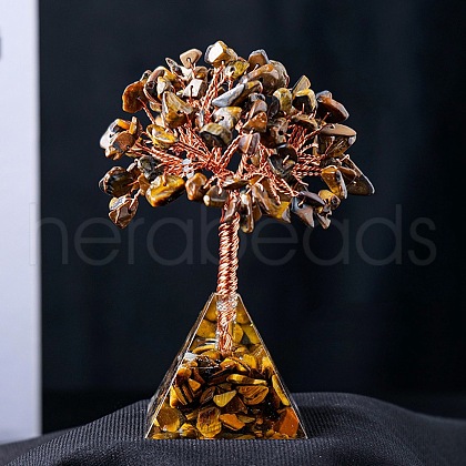 Natural Red Jasper Chips Tree Decorations PW-WG33019-05-1