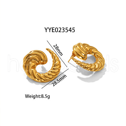Fashionable Irregular Stainless Steel Stud Earrings for Women MT3122-4-1