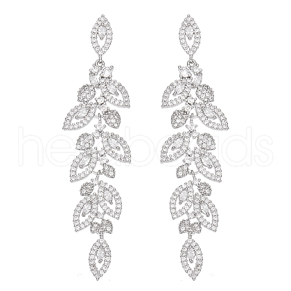 ANATTASOUL 1 Pair Brass Dangle Stud Earrings EJEW-AN0004-54-1