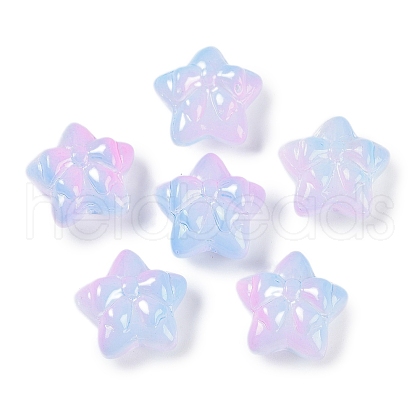 Transparent Spray Paint Glass Beads X1-GLAA-H035-02J-1