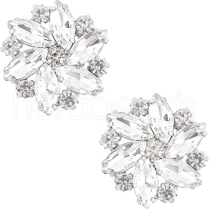 Fingerinspire Alloy Rhinestone Shoe Clip Findings FIND-FG0001-02P-1