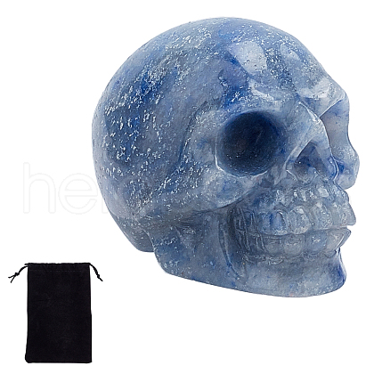 SUNNYCLUE Halloween Dyed & Heated Natural Blue Aventurine Home Decorations DJEW-SC0001-03A-1