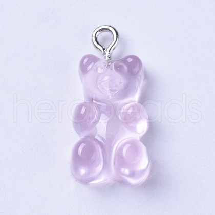 Resin Pendants RESI-WH0008-09F-1