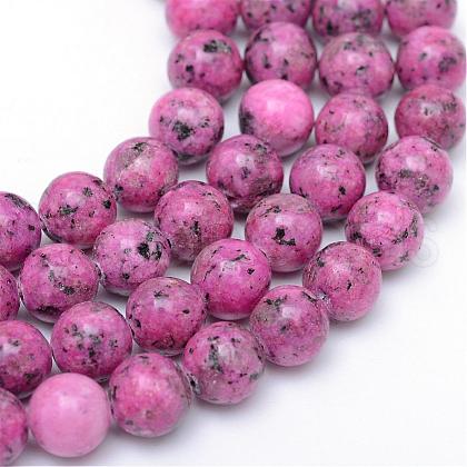 Natural Sesame Jasper/Kiwi Jasper Bead Strands G-R345-10mm-13-1