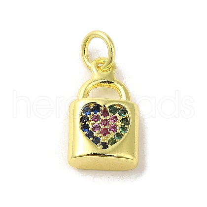 Brass Micro Pave Cubic Zirconia Charms KK-M283-28A-02-1